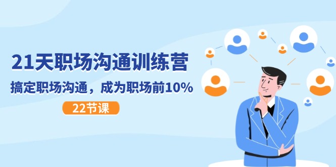 21天职场沟通特训营，搞定职场沟通，成为职场前10%（22节）-前沿谈项目
