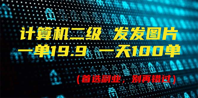（11715期）计算机二级，一单19.9 一天能出100单，每天只需发发图片（附518G资料）-前沿谈项目