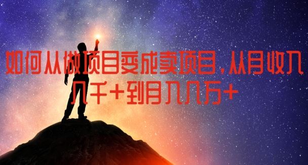 如何从做项目变成卖项目，从月收入几千到月入几万【揭秘】-前沿谈项目