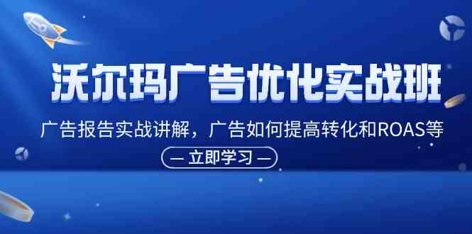 沃尔玛广告优化实战班，广告报告实战讲解，广告如何提高转化和ROAS等-前沿谈项目
