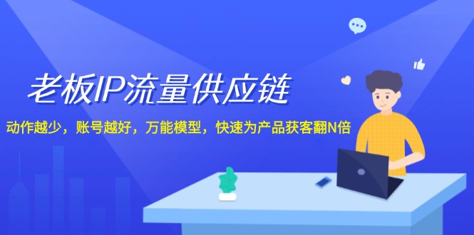 （12077期）老板 IP流量 供应链，动作越少，账号越好，万能模型，快速为产品获客翻N倍-前沿谈项目
