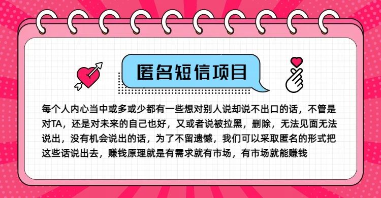 冷门小众赚钱项目，匿名短信，玩转信息差，月入五位数【揭秘】-前沿谈项目