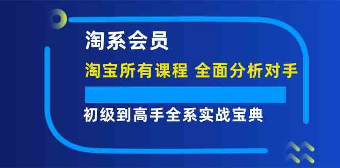 淘系会员初级到高手全系实战宝典【淘宝所有课程，全面分析对手】-前沿谈项目