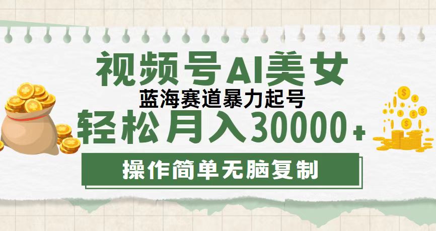 （12087期）视频号AI美女跳舞，轻松月入30000+，蓝海赛道，流量池巨大，起号猛，无…-前沿谈项目