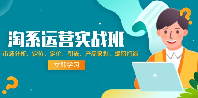 （12186期）淘系运营实战班：市场分析、定位、定价、引流、产品策划，爆品打造-前沿谈项目