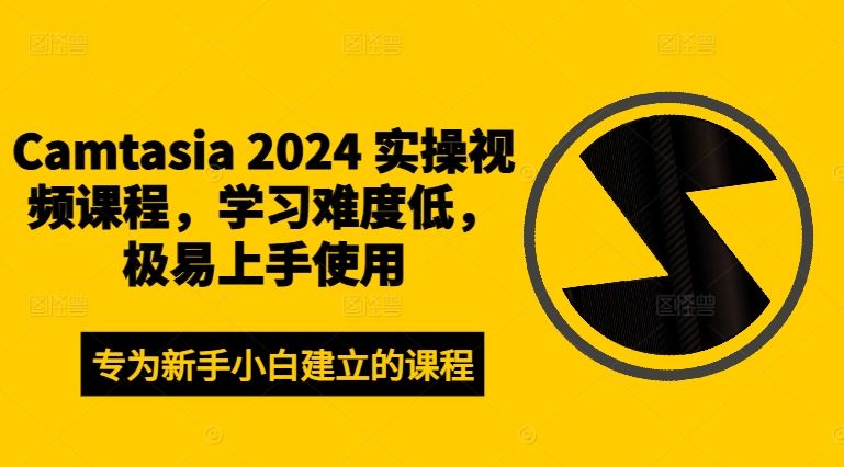 Camtasia 2024 实操视频课程，学习难度低，极易上手使用-前沿谈项目