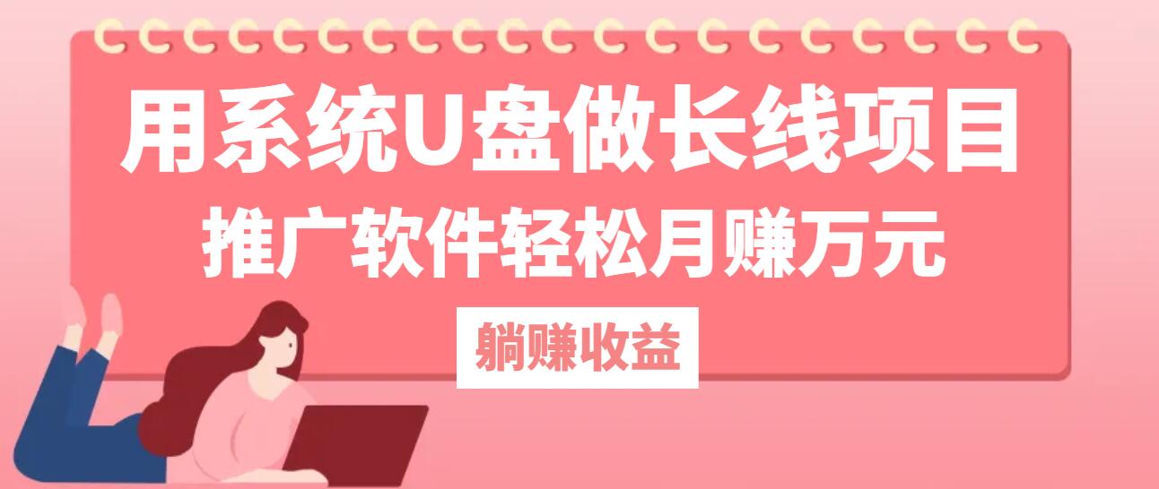 用系统U盘做长线项目，推广软件轻松月赚万元(附制作教程+软件-前沿谈项目